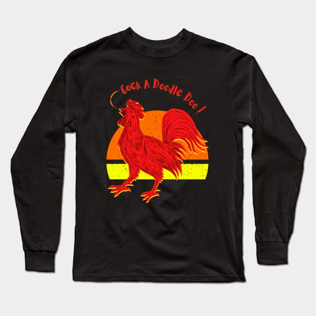 Cock a doodle doo! Long Sleeve T-Shirt by TJWDraws